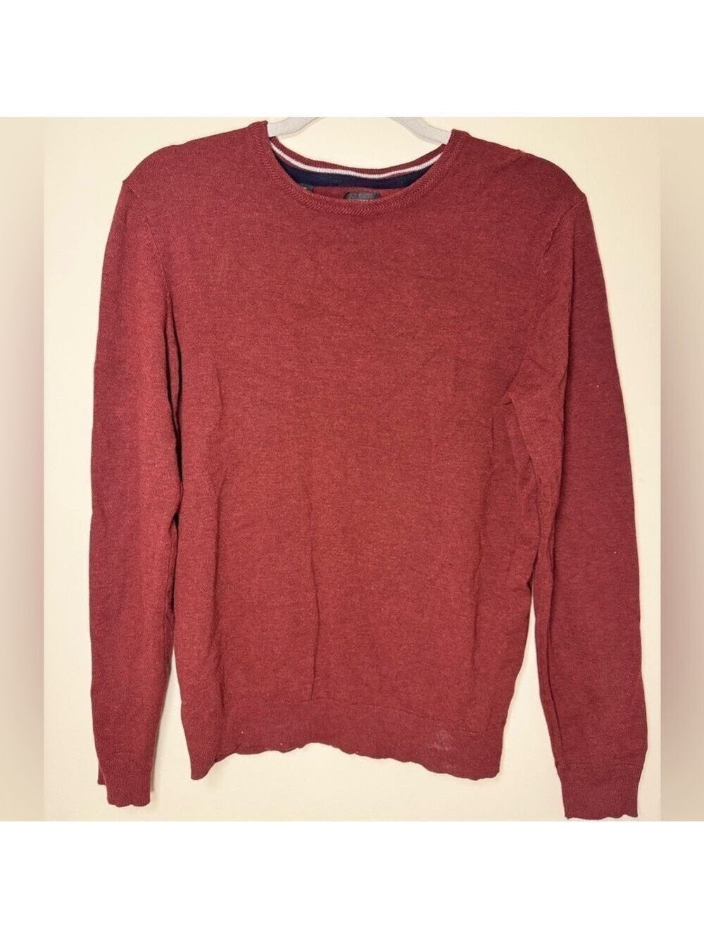 Buffalo David Bitton Men's Maroon Crewneck Sweater - Picture 2 of 5